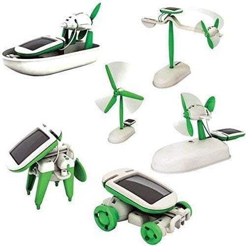 dul dul ? original (robot kits) 6 in 1 solar power learning educational kit toy boat fan car robot for kids (Multi color) DIY 6 in 1 Hybrid Models Solar Robot Educational Kit