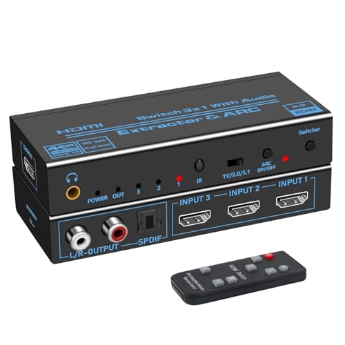 HDMI 4K@60Hz HDRΉ HDMI2.0ؑ֊ 31o + ifW^ER/LE3.5mmójZN^[ I[fBI@ z HDCP2.2EARCΉ hdm iXCb`[ -戵t
