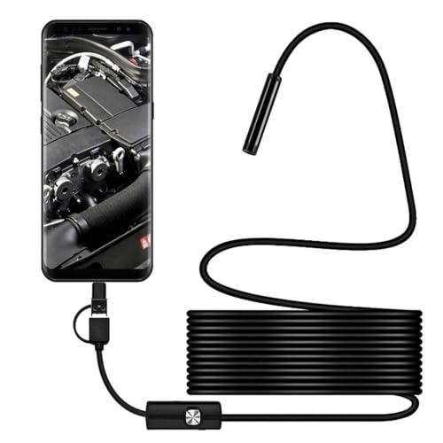 Image of SECURINNOV 2MP HD 2M Endoscope Camera Waterproof IP67 Inspection Snake Camera with 6 Adjustable LEDs | 3-in-1 USB | Type-C | Micro-USB Borescope for Android Smartphones | Laptop & PC (2M Endoscop)