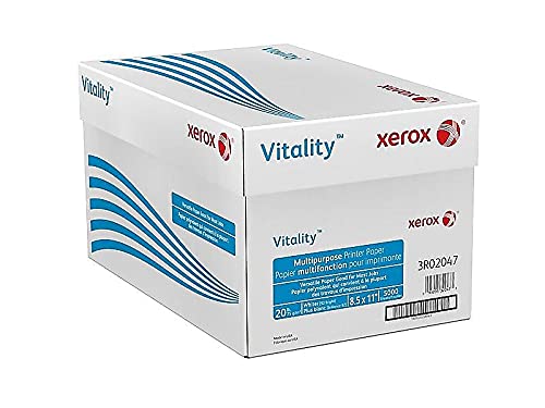 Xerox 3R02047 Vitality Multipurpose Printer Paper, 8 1/2 X 11, White, 5,000 Sheets/Ct #TOP3