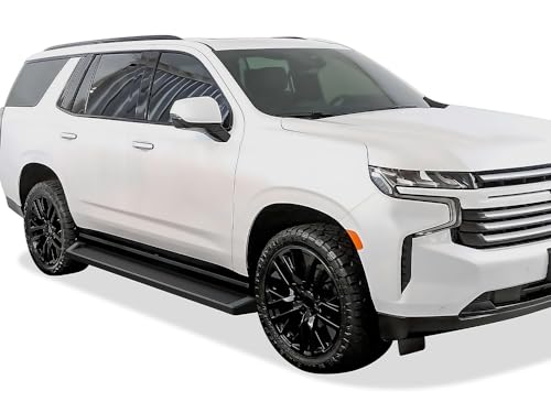 Estribos APS Black Running Boards para Chevy Tahoe 2021-2026 miniatura 2
