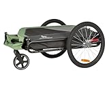 Knuffelwuff Cruvado Hundeanhänger & Buggy | Fahrradanhänger für Hunde bis 45kg | faltbar, leicht & stabil | mit Sicherheitsleine, Reflektoren, Insektenschutz & Universalkupplung