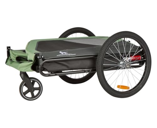 Knuffelwuff Cruvado Hundeanhänger & Buggy | Fahrradanhänger für Hunde bis 45kg | faltbar, leicht & stabil | mit Sicherheitsleine, Reflektoren, Insektenschutz & Universalkupplung