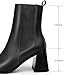MIXIN Womens Chelsea Ankle Boots Fashion Tall Shaft Low Chunky Block Heel Pointed Toe Fall Winter Heeled Booties Shoes