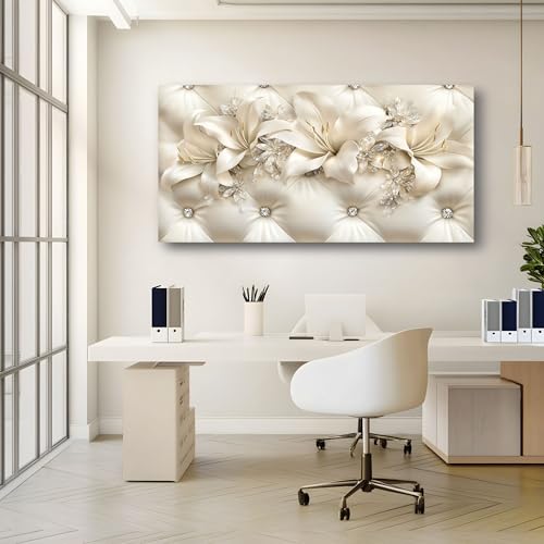 Tableau decoration murale 3d fleur 80x120 cm sur toile salon - 6