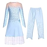 ❤【ROSE KLEID】Das rose farb Kleid besteht aus zwei Teilen, einem Tüllkleid und Prinzessinzubehör. Mit V-Ausschnitt, langen Ärmeln, glänzendem Strassimitat-Dekor in der Mitte des Oberteils, Reißverschluss hinten für bequemes Anziehen, Glitzer-Pailletten am Tüll, Spitzen-Ausschnitt, alle Elemente verleihen dem Kleid einen wunderschönen, eleganten Stil