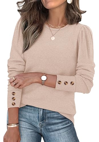 OFEEFAN Blouses Dressy Casual Long Sleeve