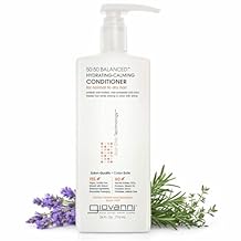 GIOVANNI ECO CHIC 5050 Balanced Hydrating Calming Conditioner - Leaves Hair pH Balanced, Ideal for Over-Processed, Environmentally Stressed Hair, No Parabens, Color Safe, Sulfate Free - 24 oz