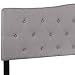 Flash Furniture Cambridge Tufted Upholstered King Size Headboard in Light Gray Fabric