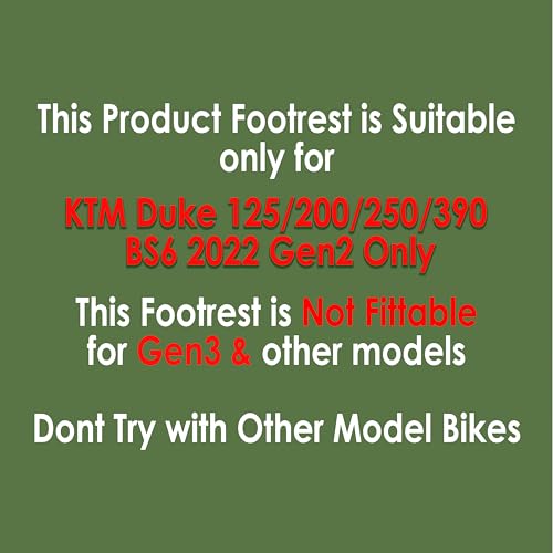 Image of L3 MODZ KTM Duke 125 /200 / 250 /390 Ladies Foot Rest Suitable for BS6 2022 Gen2 Models Left Side Only