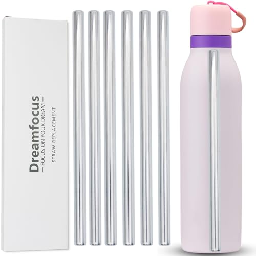 Dreamfocus Metal Straw Replacement Stainless Steel for Owala FreeSip Twist Water Bottle 24 oz