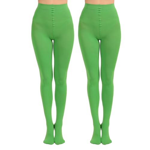 Image of Paralinda 2 Pairs Women's Solid Color Tights 80D, Soft Opaque Microfiber Tights