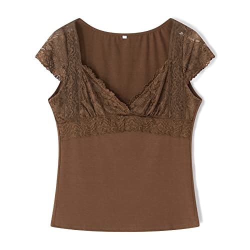 Image of Fairy Grunge Y2k Shirts Vintage Crop Tops Short Sleeve Girls Slim Fit Tees