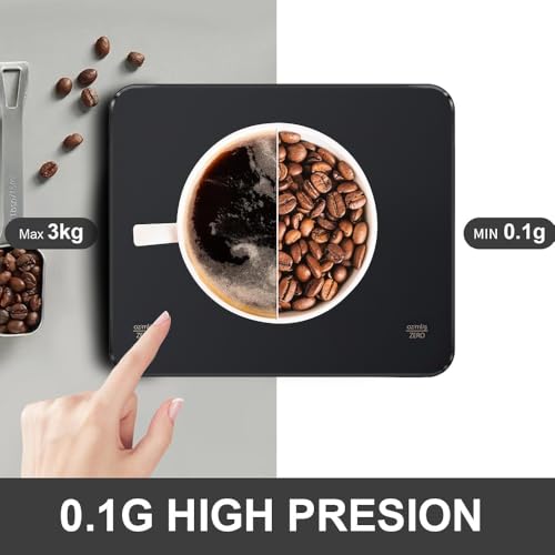 OBEST Mini Rechargeable Coffee Scale with Timer