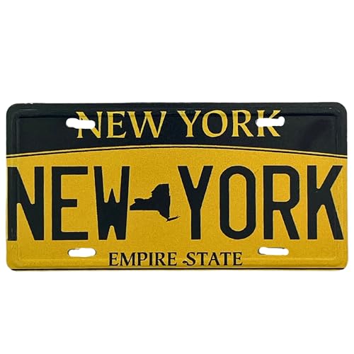 Imán souvenir New York placa rectangular 3.5 pulgadas miniatura 1