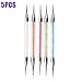 Produktbild Rokoo 5 Teile/satz Acryl 2 Möglichkeiten Nail art Punktierung Stift Bunte Strass Nagel Decor Malerei Pinsel Werkzeuge