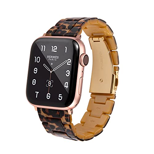 HOPO Compatible With Apple Watch Band 38mm 40mm 42mm 44mm Thin Light Resin Strap Bracelet With...