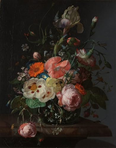 Affiche De Arts Nature Morte Fleurs Ruysch Grand Tableau Paysage Toile Décoration Bureau