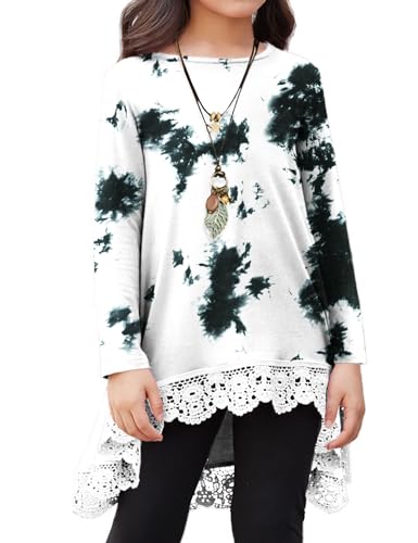 Arshiner Girls Tunic Tops Casual Basic Loose Soft Swing Pullover Long Blouse T-Shirt Tee