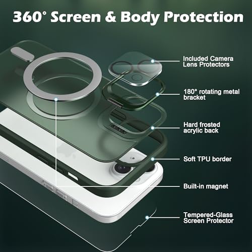 Coque iPhone 14 Plus avec support de visionnage idéal pour les voyages et appels vidéo