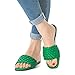Mtzyoa Braided Flat Sandals for Women Woven Green Size 8.5 Casual Dressy Fashion Summer Comfortable Party Sandals