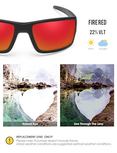 Image of BLAZERBUCK Anti-salt Polarized Replacement Lenses for Oakley Double Edge OO9380 Sunglass