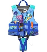 PAETAE Neoprene Toddler Swim Vest for Children, Kids Swim Jacket Toddler Floaties Swimming Aid fo...