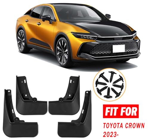 Image of Mud Flaps Mud Guards Fit for Toyota Crown 2023-, Front & Rear Mud Splash Guards Accessories - 4 Pc, Black