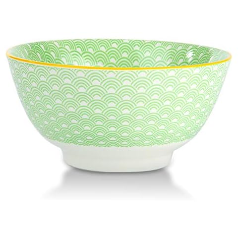Salat Suppe Ramen Schüssel, DeeCoo 1,5 l Super große stapelbare runde feine Porzellan Müsli Pasta Servierschüssel Cover