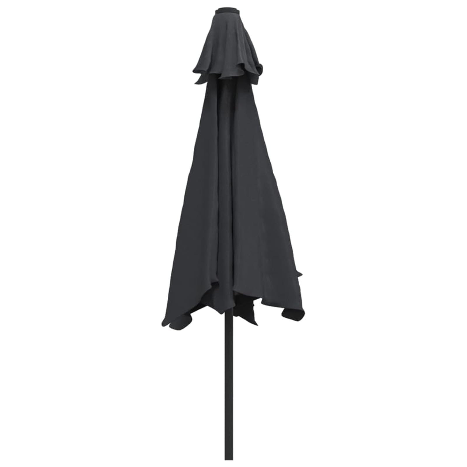 Homgoday Sombrilla de jardín con Luces LED Palo de Acero Negro 300 cm Sombrilla Terraza Exterior, Sombrilla Jardín Grande Orientable Jardín Parasol Balcón