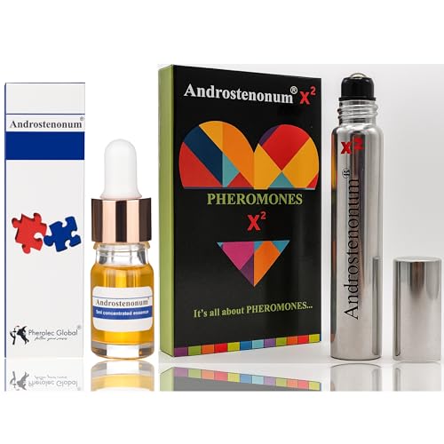 ANDROSTENONUM & X2 by Pherolec Global Male Pheromone Perfume Oil for Him Real Long-Lasting Original Best Men's Pheromones Cologne Strong Spray Fragrance Essence Extra Strength Man 0.17+0.27 fl. oz