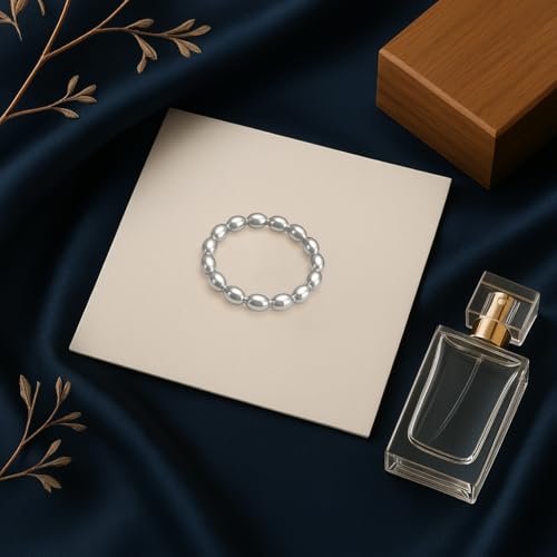 Stainless Steel Beaded Star Bamboo Joint Finger Rings Stackable Beaded Band Rings Chunky Ring Set Trendy Ring Supplies for Women Wedding Birthday Party Christmas Fashion Jewelry4