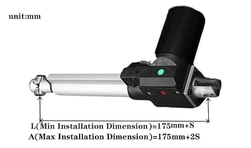 Intbuying Electric Linear Actuator Motor 8Inch(200Mm) Stroke 12V Dc,1320Lbs(6000N) With Mounting Bracket Heavy Duty Actuators Controller #TOP2