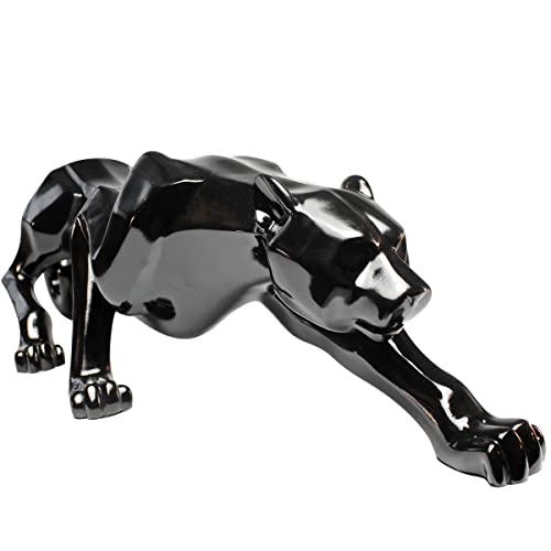 Pantera Negra Estatueta Decorativa De Cerâmica 37cm Verito