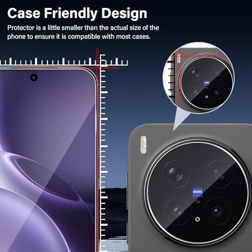 Image of PreCure (2+2 Pack) Screen Protector & Camera Lens Protector for VIVO X300 Pro - 0.33mm 9H Hardness Tempered Glass, HD Clear, Ultra Scratch Resistant, Bubble-Free
