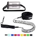 Premium 10’ SUP Leash, Paddle Leash Coiled Swivel Ankle Cuff for Standup Paddle Boarding and Surfboarding Surfing ( Transparent Black)