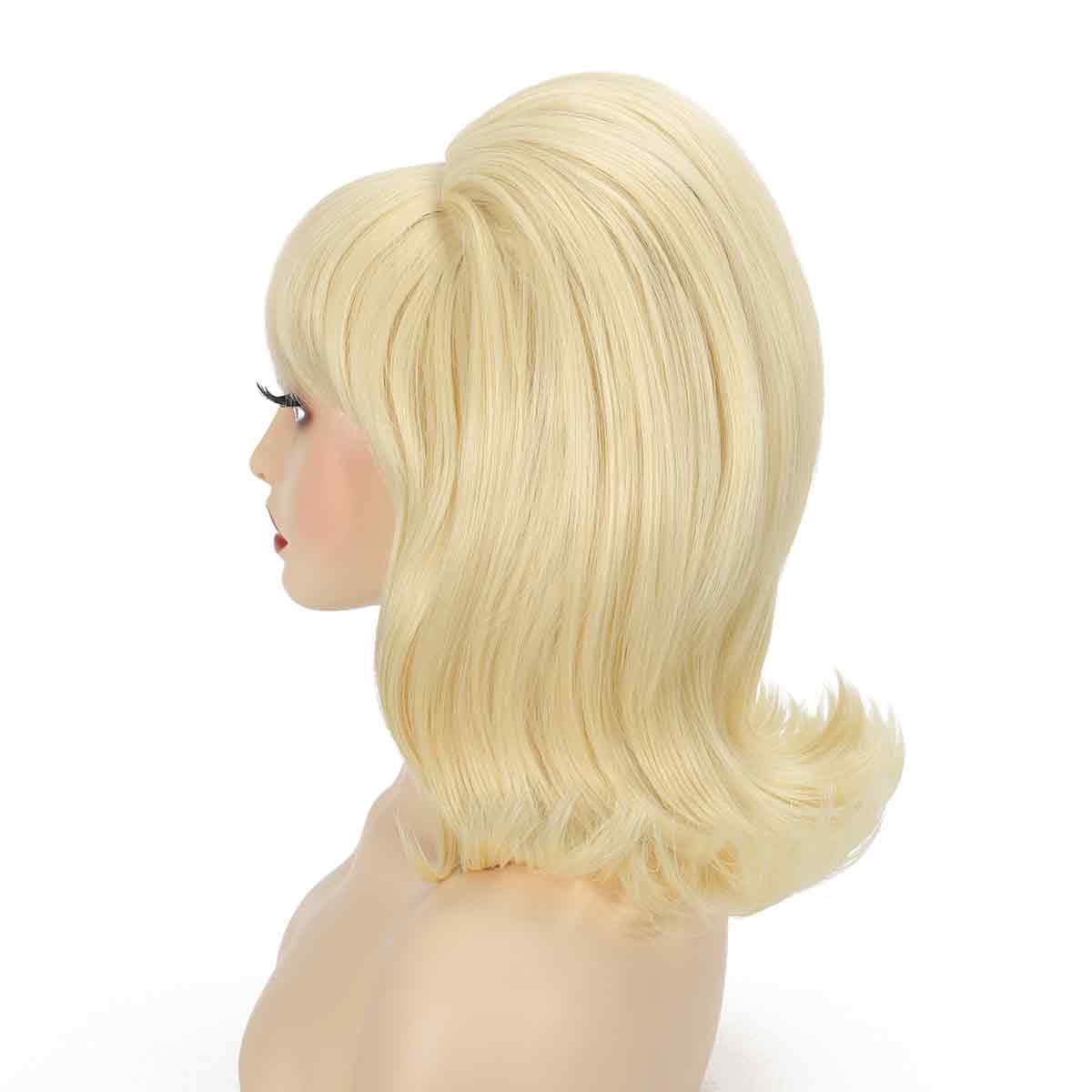 Blonde Beehive Wig Women Vintage Retro Wig 50s 60s 70s Wig with Bangs for Women Synthetic Hair for Halloween Costume Party - Image 5