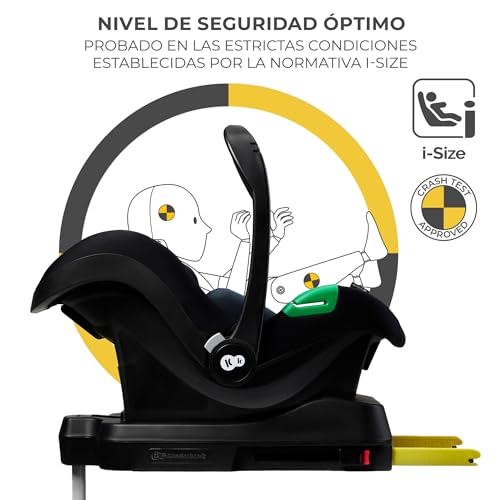Miniatura 3 de Kinderkraft Newly 4 En 1 Carrito, I-Size, Sistema De Viaje, Carrito, Silla De Paseo, Silla Coche, Base Isofix, Ligera, Carro Bebe, Cochecito 3 Piezas, Plegable, Desde El Nacimiento Hasta 22 Kg, Black