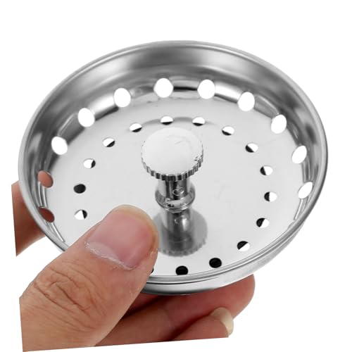 Set tapón colador para fregadero de acero inoxidable miniatura 3