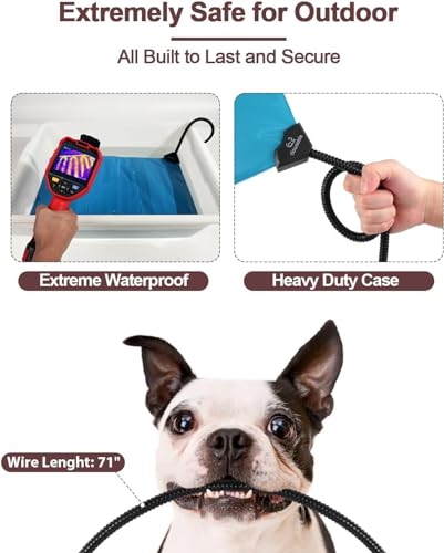 stohot Outdoor Pet Heating Pad for Dog & Cats, Extremely Waterproof Heated Cat Bed with 5 Timers & 6 Temp Adjustable, Pet Heater Warming Blanket for Outside Dog Cat House Whelping Box