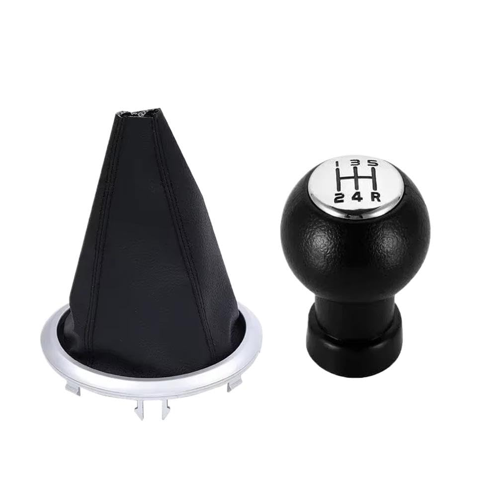 Ydxherta Chrome Set Car Hand Speed Gear Shift Knob Gaitor Collar Case For Suzuki For Swift Sx4 For Alto 2005-2014 Auto Parts(Chrome Set)