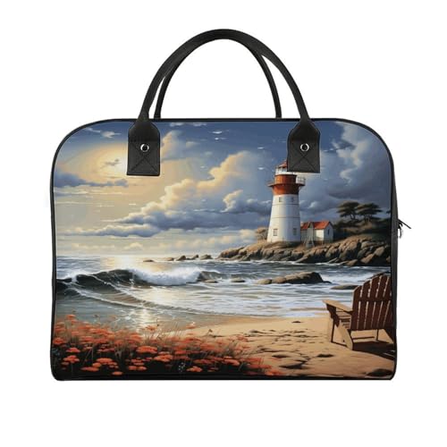 Bolso para portátil Sea Lighthouse Sandbeach con correa y asa miniatura 1