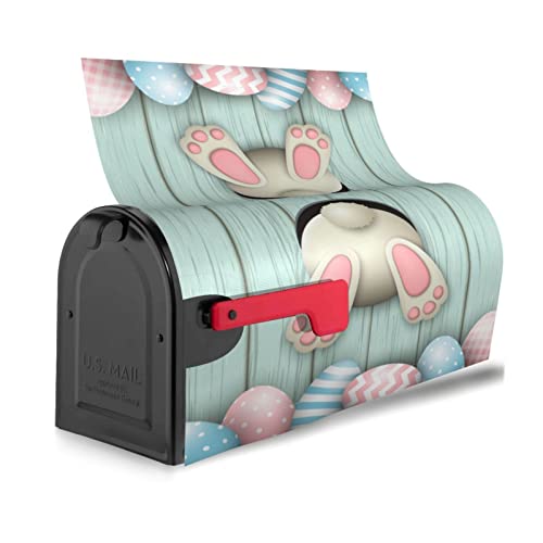 Funny Easter Bunny Mailbox Covers Standard Size Cute Rabbit Eggs Magnetic Mail Cover Letter Post Box 21X18 In Mailwrap For Outside Garden Home Decor #TOP2