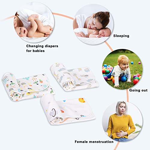 Baby Portable Changing Pad Waterproof Diaper Changing Mat Travel 3 Pack Washable Mattress Pad Reusable Under Pads Changing Pad Liners 22" X 27.5" #TOP4