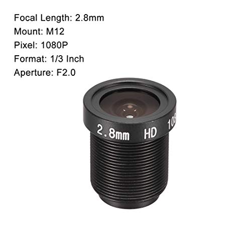 uxcell CCTV Camera Lens 2.8mm Focal Length 1080P F2.0 1/3 Inch Wide Angle for CCD Camera