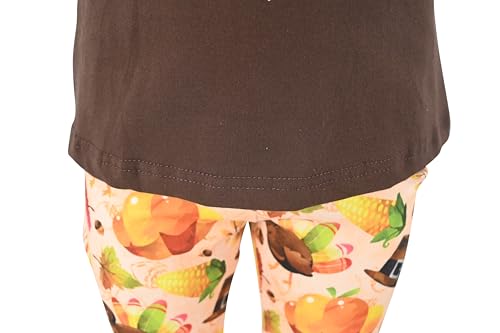 Image of Unique Baby 2 Piece Girls Double Bell Bottom Leggings Outfit with Short Sleeved Shirt Kid and Toddler Clothes Set