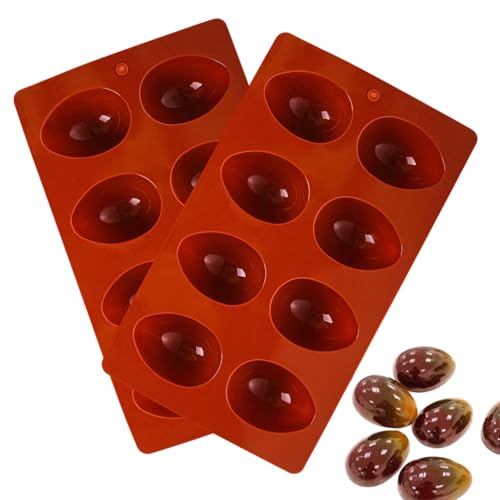 Moldes De Silicona Para Huevos - Mòldes Dè Sìlicona Pàra Hùevos D?e Pascua | ? Molde Pa?a Hornear, Juego Dë 2 Piezas Con Forma ?e 8 Cavidades, Mòlde D? Si?icona Multiusos Parä Pasteles, Jabón Y Mous