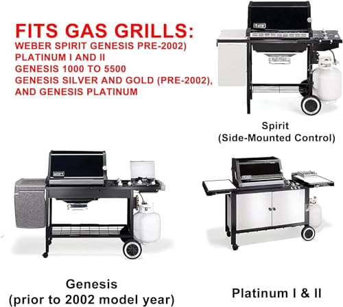 Image of SafBbcue 7510 Grill Igniter Kit Replacement Parts for Weber Spirit 200 300 (Side Control) 500 700 Compatible with Weber Genesis 900 1000 2000 3000 Genesis Silver Gold /Platinum Gas Grill Igniter