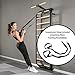 DHT Swedish Ladder 2.0, Wood Stall Bar with Suspension Trainer Straps, Pull-Up Dip Bar Attachment, 11 Strategic Rods, for Home, School, Physical Therapy and Gymnastics
