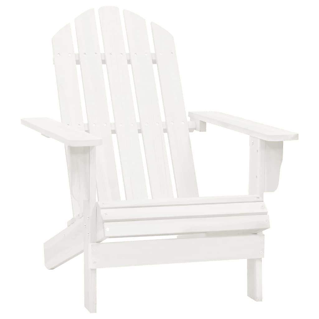 Solivagant Chaise de Jardin Adirondack avec Table Bois de Sapin Blanc,(10.15 KG)